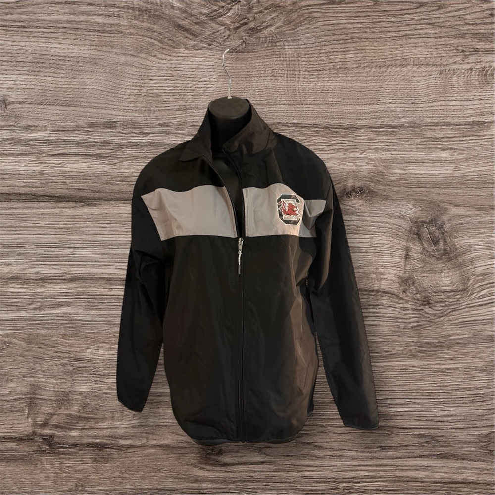 South Carolina University Gamecocks Windbreaker Zippered Jacket Small Black NWT
